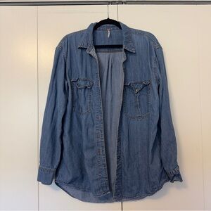 Free People Chambray Button Down Shirt | Relaxed Fit